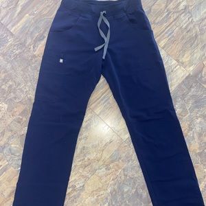 Women’s FIGS Slim Straight Leg Cargo Scrub Pant XS Navy Blue